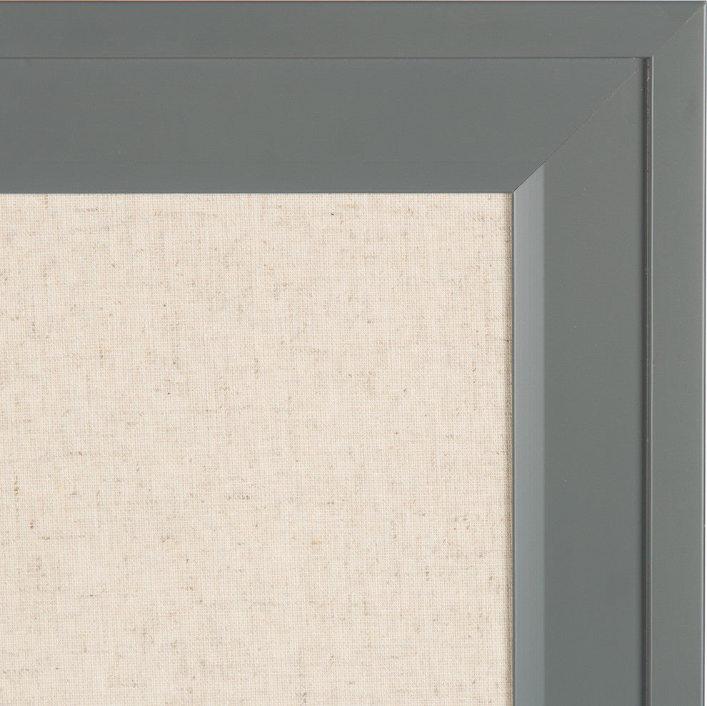 Bosc Framed Linen Fabric Pinboard Wall Organization Board, Gray, 18.5x27.5