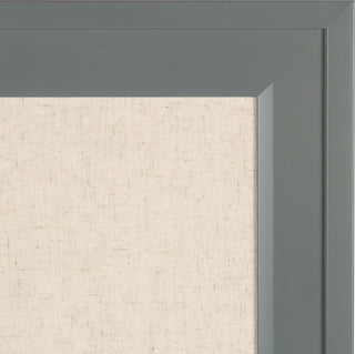 Bosc Framed Linen Fabric Pinboard Wall Organization Board, Gray, 18.5x27.5