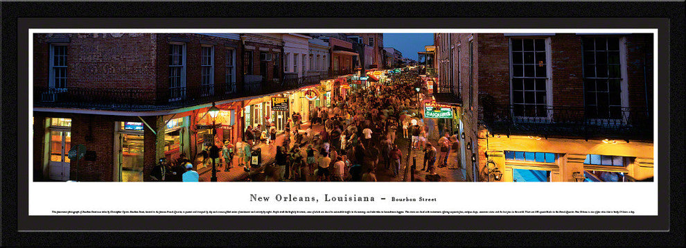 New Orleans, Louisiana-Bourbon Street Panoramic Poster , Select Frame