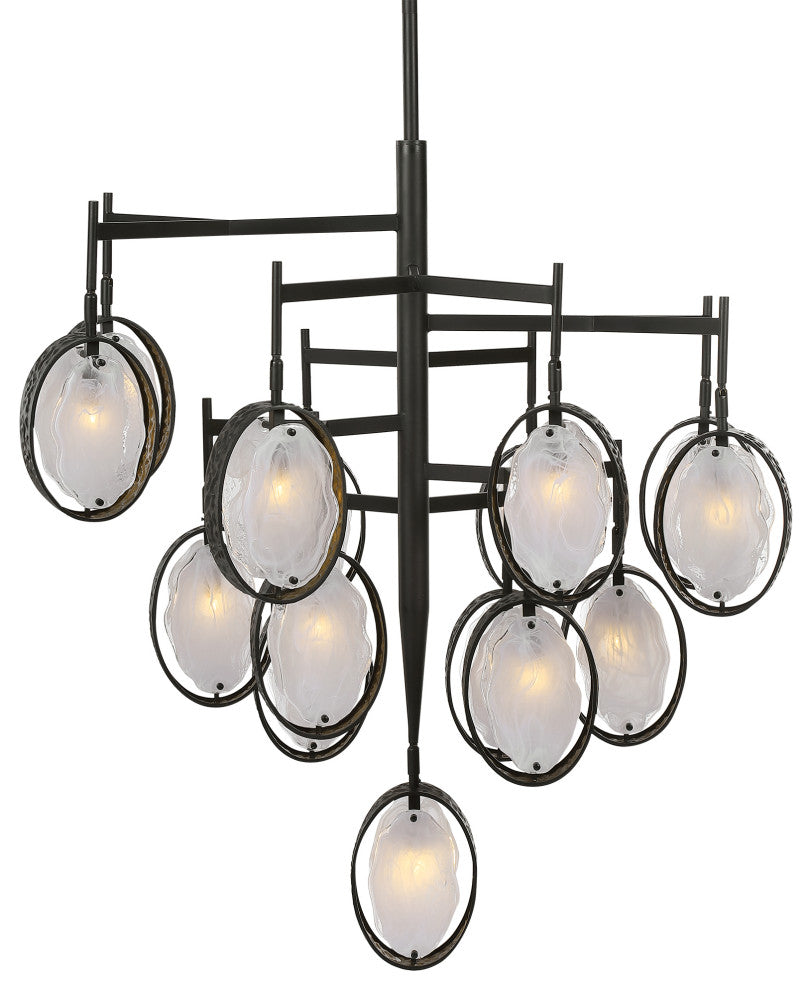 Uttermost Maxin 15 Light 36" Large Chandelier, Dark Hammered Bronze