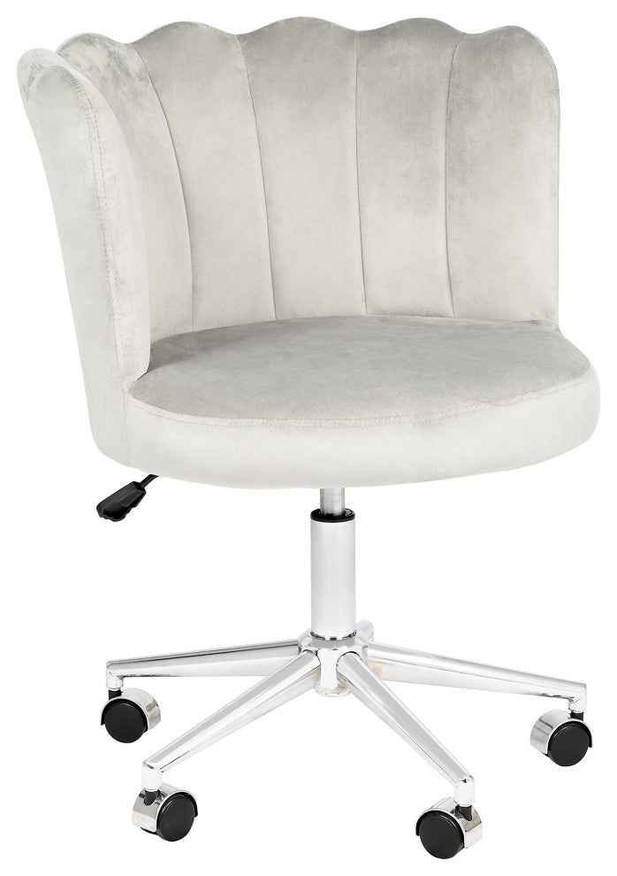 Alana Vanity Chair With 360 Degrees Swivel, Cool Gray