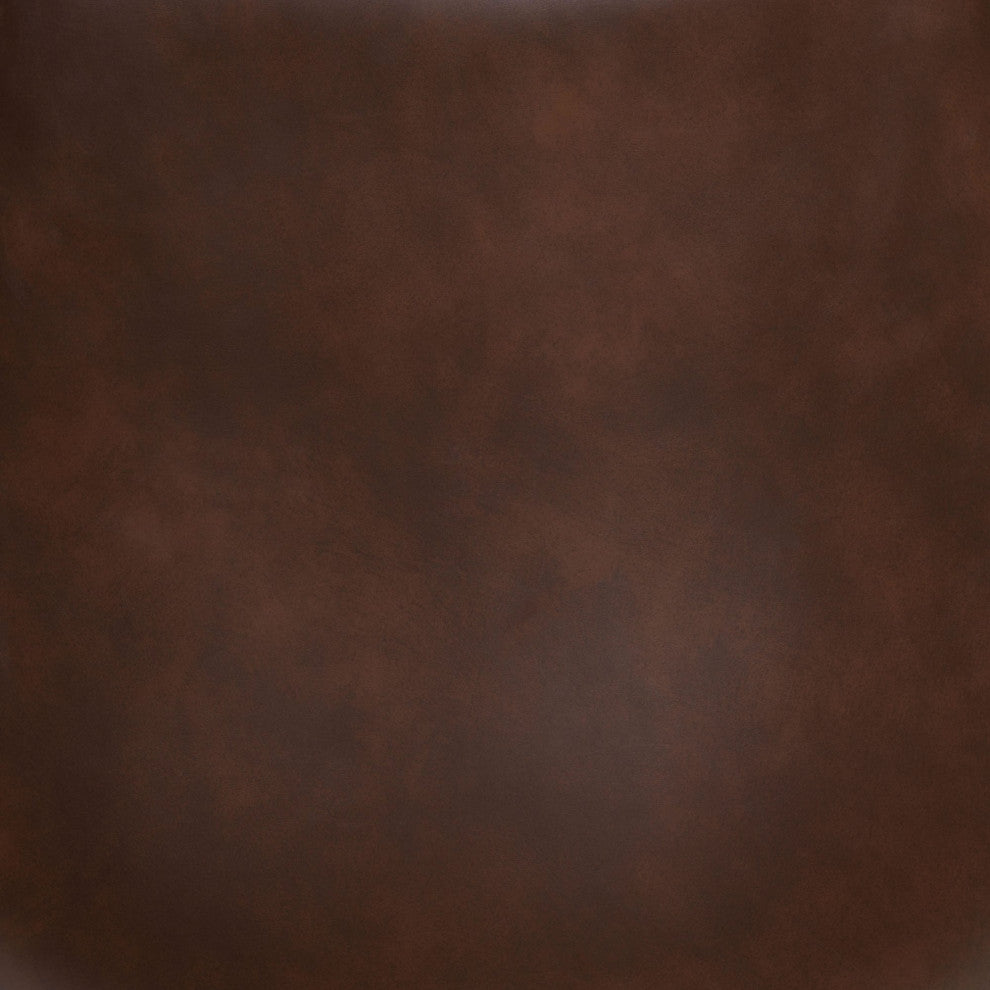 Dining Chair, Set of 2, Faux Vinyl Leather, Steel, Brown, Kitchen Cafe Bistro