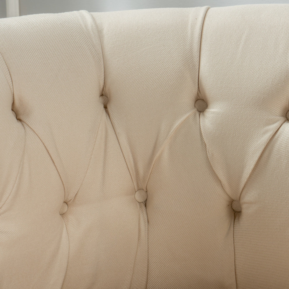 GDF Studio Akula High Back Club Chair, Beige Fabric