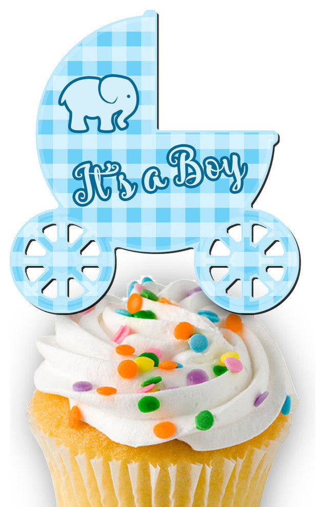 Its A Boy Cupcake And Cake Toppers