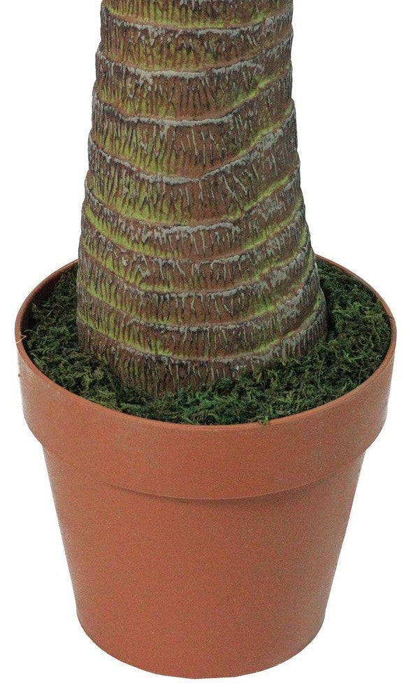 6' Decorative Potted Artificial Brown and Green Phoenix Palm Tree
