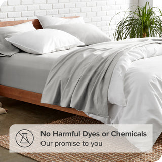 Bare Home 1800 Microfiber Sheet Set, Light Gray, King