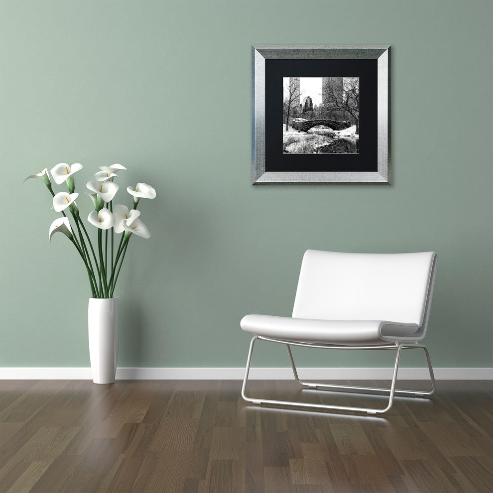 Philippe Hugonnard 'Gapstow Bridge Central Park' Matted Framed Art, 16x16