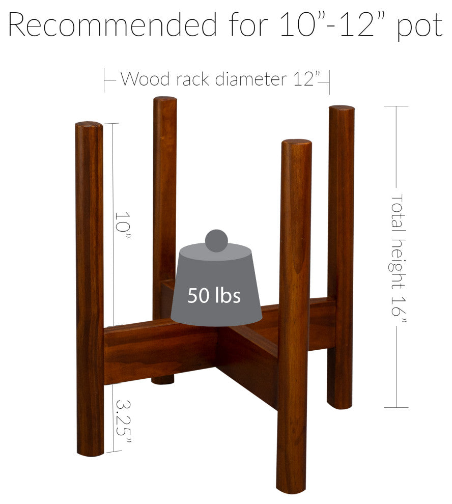 Wood Plant Display Stand, 12"