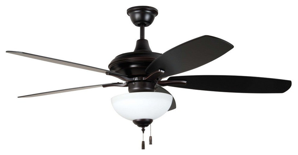 Copeland 52" Ceiling Fan Oiled Bronze Gilded White Frost Glass