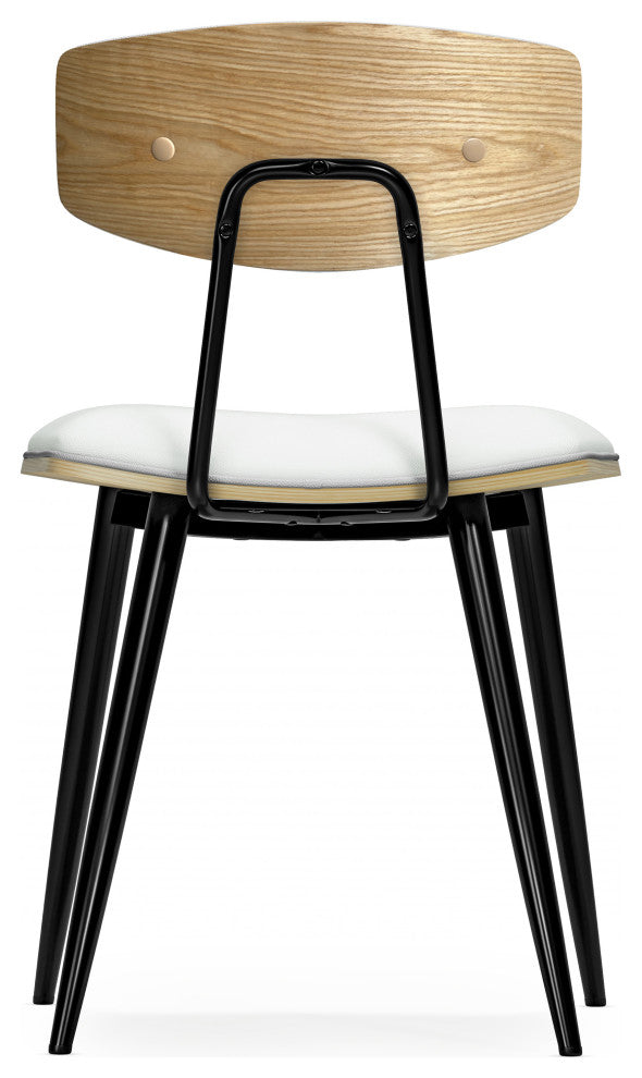 Mavis Dining Chair (Set of 2) in White Vegan Faux Leather