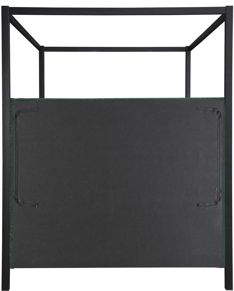Kelly Boucle Fabric Upholstered Bed, Green, King