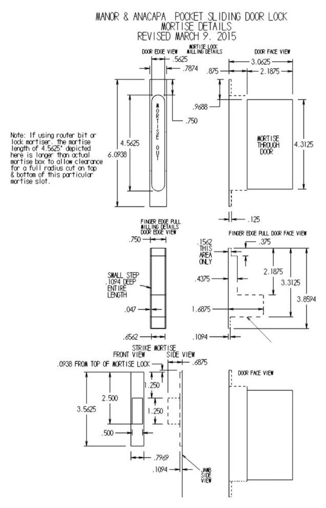 FPL Anacapa Pocket Lock Privacy, Polished Chrome