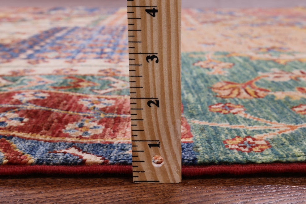 Super Kazak Handmade Wool Rug 5' 7" X 7' 8" Q11090