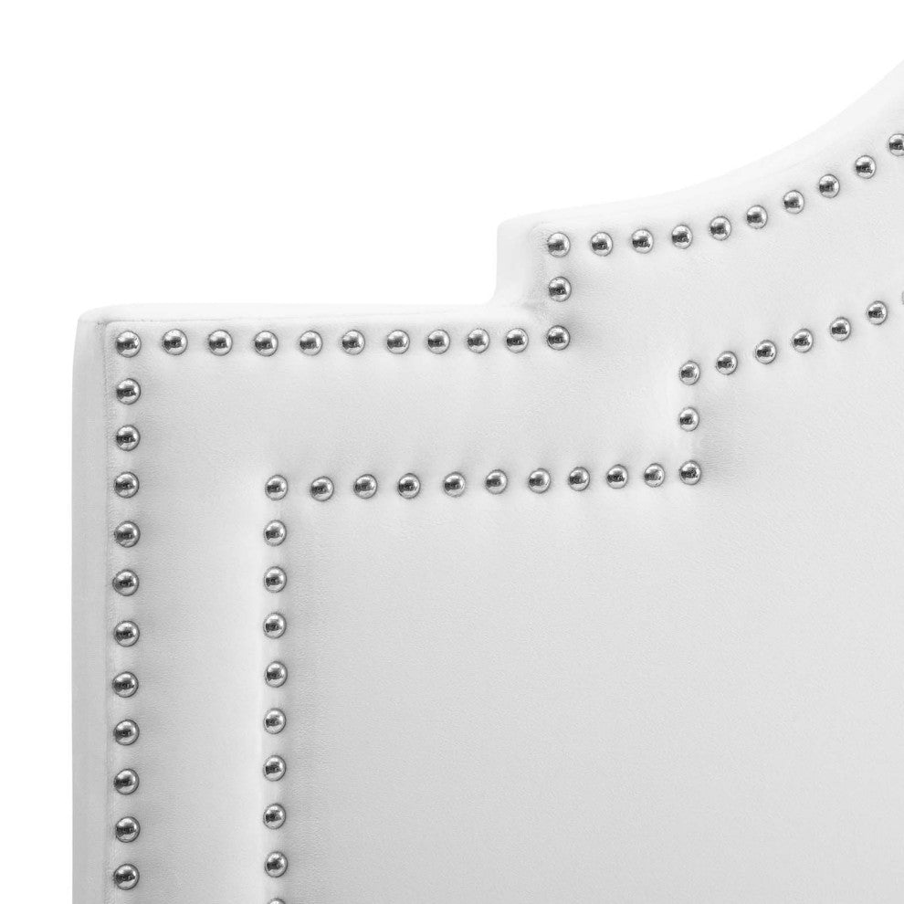 Lucia King/California King Performance Velvet Headboard-White