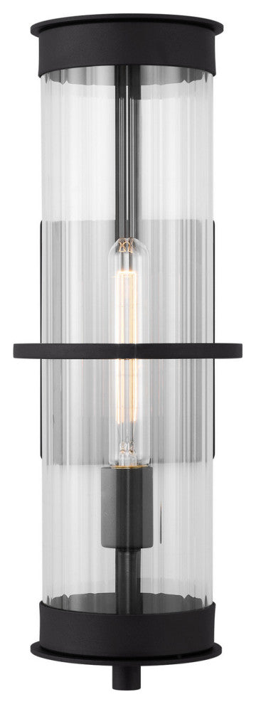 Alcona 1-Light Outdoor Wall Lantern, Black