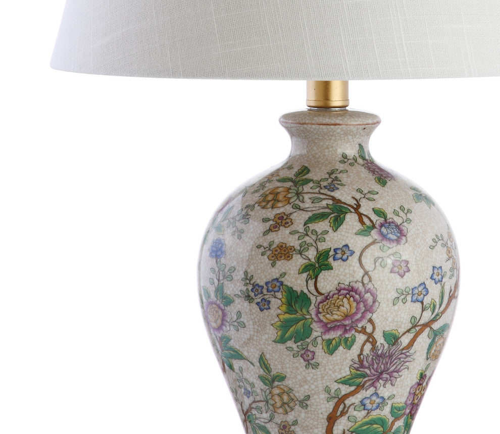 Grace 24" Floral Table Lamp, Multi-Colored
