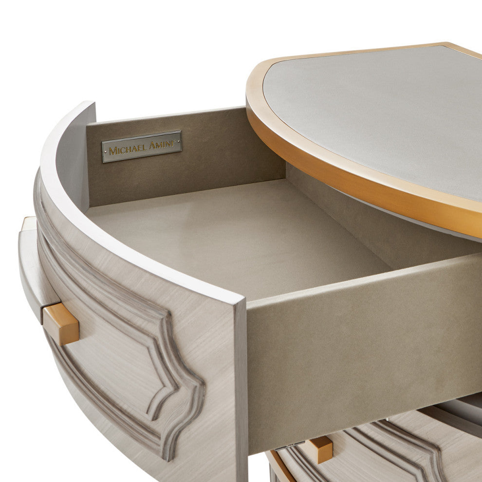 St. Charles 2-Drawer Nightstand, Dove Gray