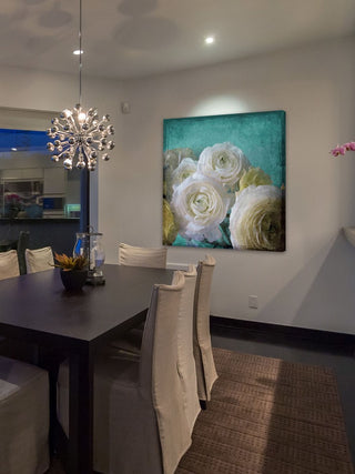 "Yellow Ranunculus B" Painting Print on Canvas by Stalus