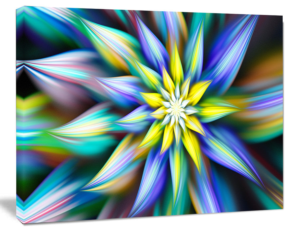 Dancing Multi Color Flower Petals, Floral Canvas Art Print, 40"x30"