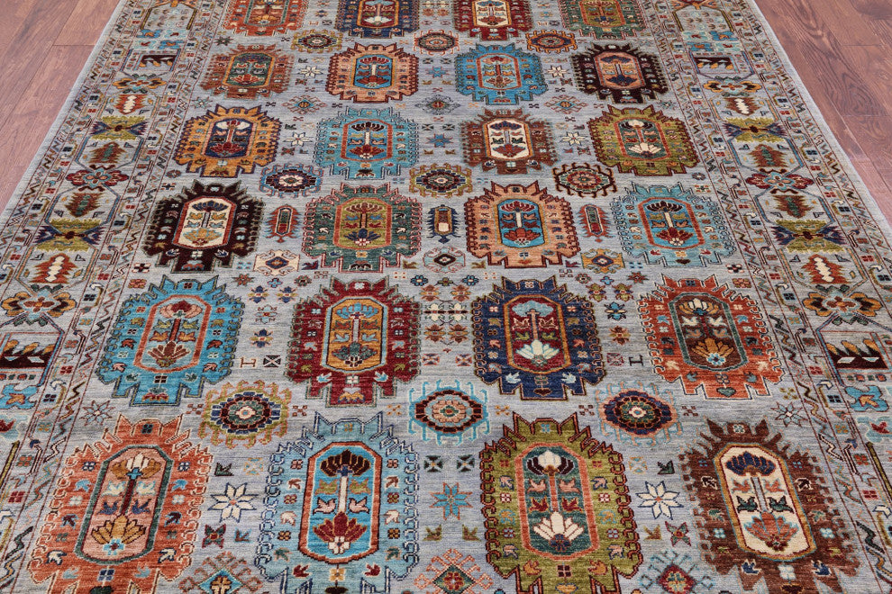 6' 10" X 9' 6" Fine Turkmen Ersari Handmade Wool Rug - Q12207