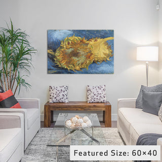 "Sunflowers, 1887" by Vincent van Gogh, 40x26x1.5"