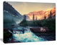 Glacier National Park Montana, Landscape Canvas Art Print, 20"x12"