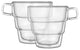Pila Double Walled Coffee Glass Tea Cups 16 oz, Set of 2
