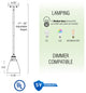 Kira Home Porter 8" Pendant Light, Glass Shade, Dimmable, Adjustable Height
