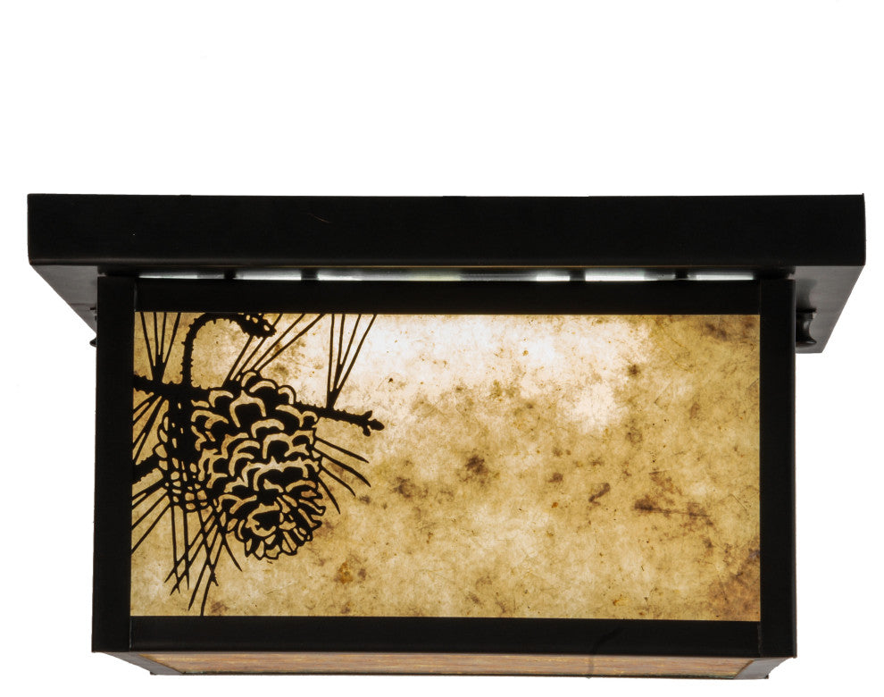 12Sq Hyde Park Winter Pine LED Flushmount