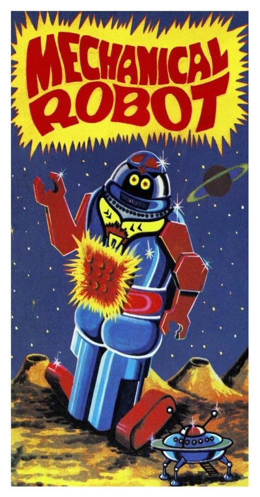 "Mechanical Robot" Digital Paper Print by Retrobot, 20"x38"