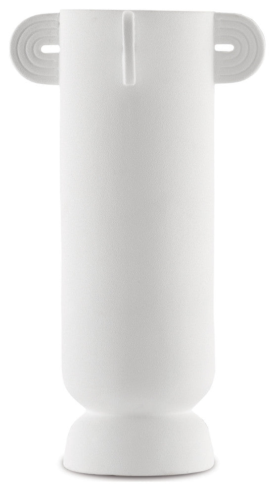 Happy 40 Tube White Vase