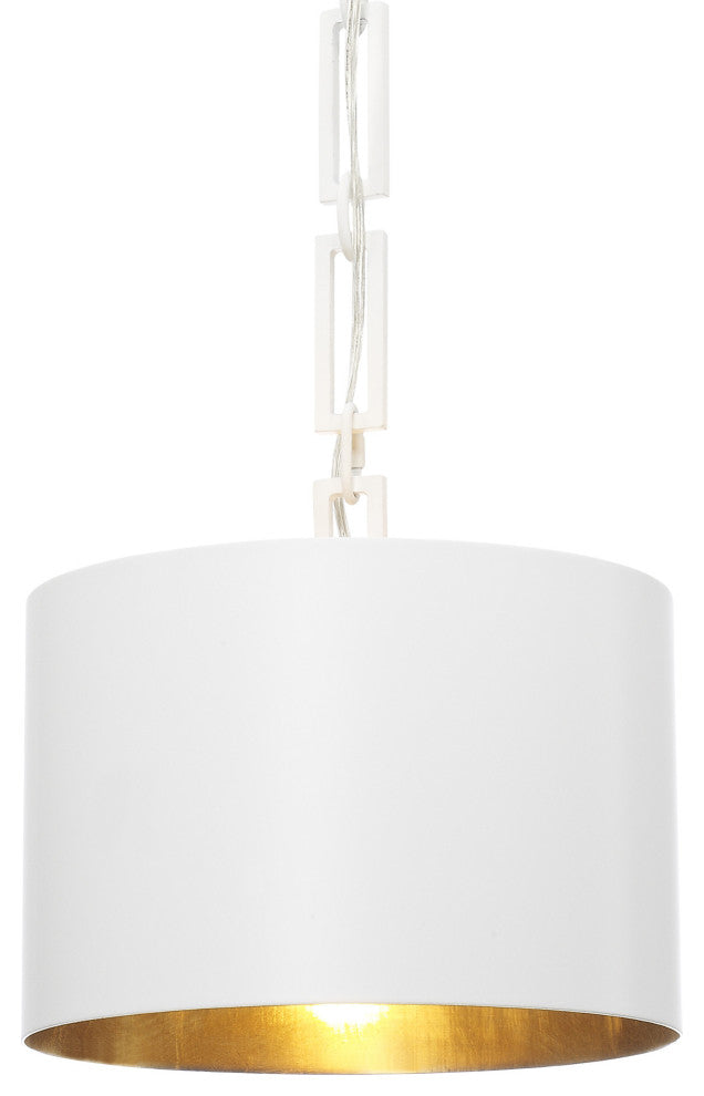 Crystorama Lighting Group 8683 Alston 12"W Pendant - Matte White / Antique Gold