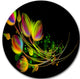 Bright Bouquet, Digital Art Floral Disc Metal Artwork, 11"