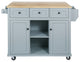 Black/Blue/White MDF Kitchen Cart Multifunctional, Storage Cabinet, Blue