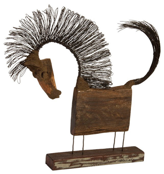 Wire Horse Sculpture, Long Body