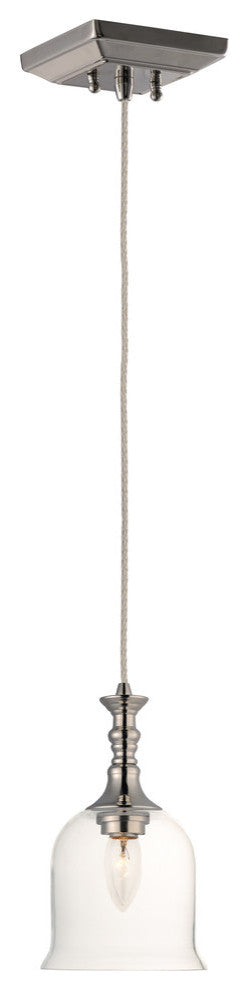 Maxim Lighting Centennial 1-Light Pendant, Polished Nickel