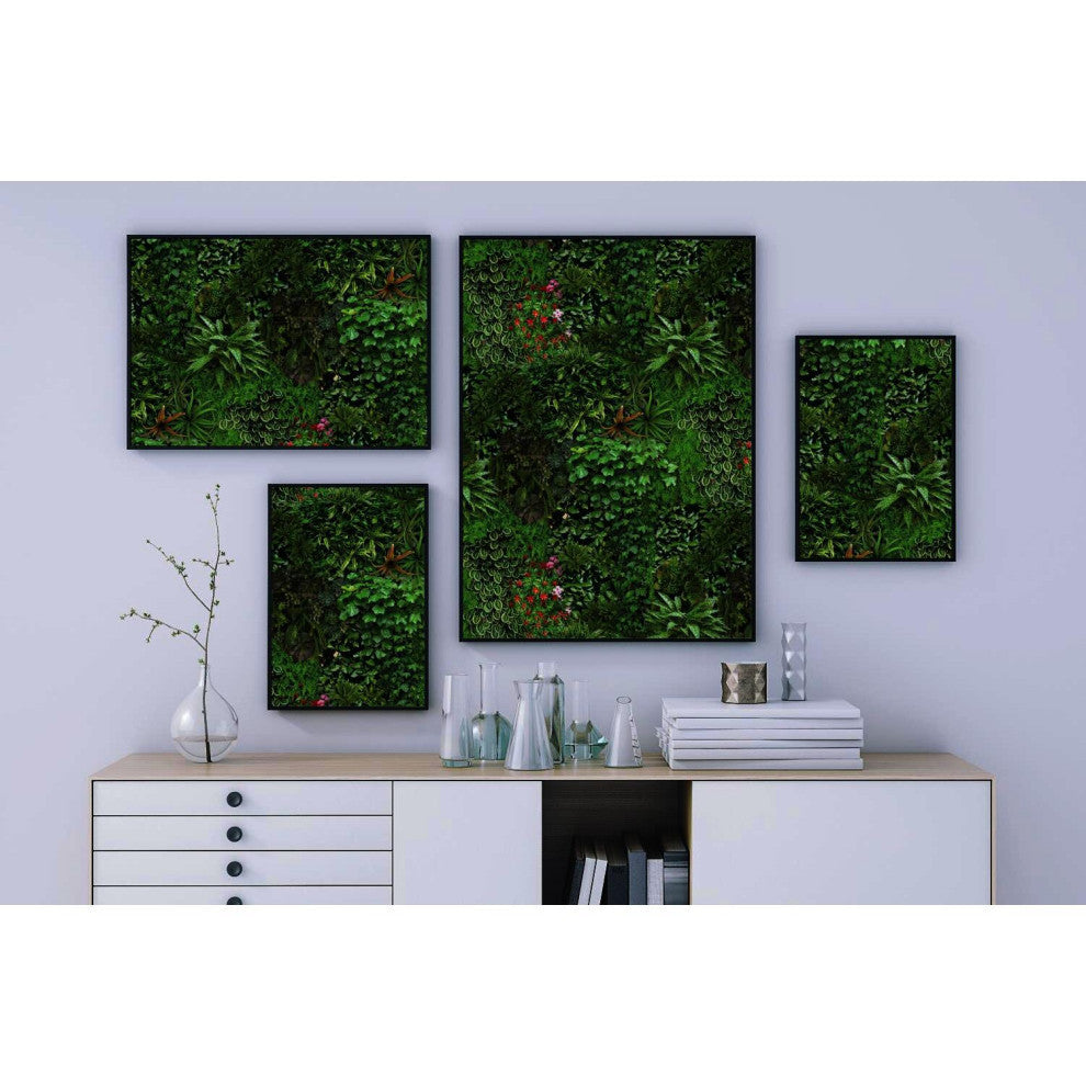 Wildflower Shadows Peel And Stick Wallpaper, Green/Black