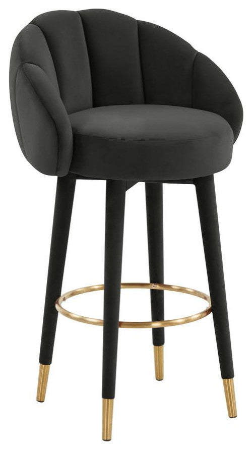 Myla Black Swivel Bar Stool