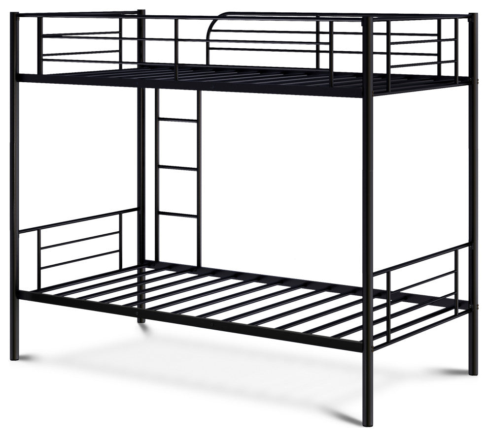 Danbury Twin Bunk Bed In Powder Coating Black Color