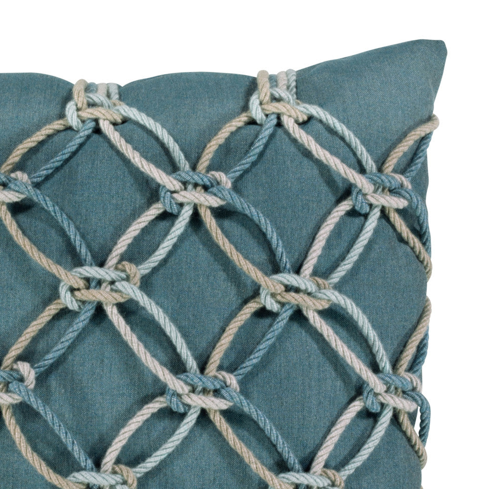 Lagoon Rope Indoor/Outdoor Performance Pillow, 20"x20
