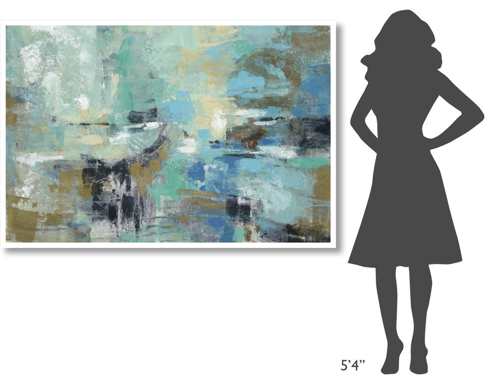 "Fjord Reflections Crop" Digital Paper Print by Silvia Vassileva, 62"x42"