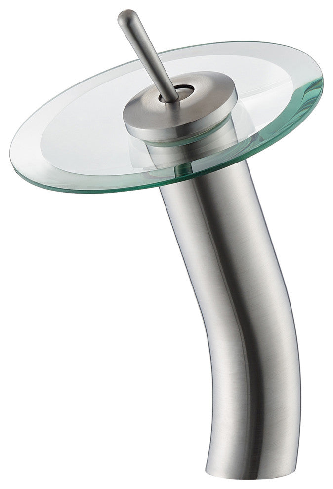 Vinnova Torino Falls Single Hole Bathroom Faucet, Satin Nickel