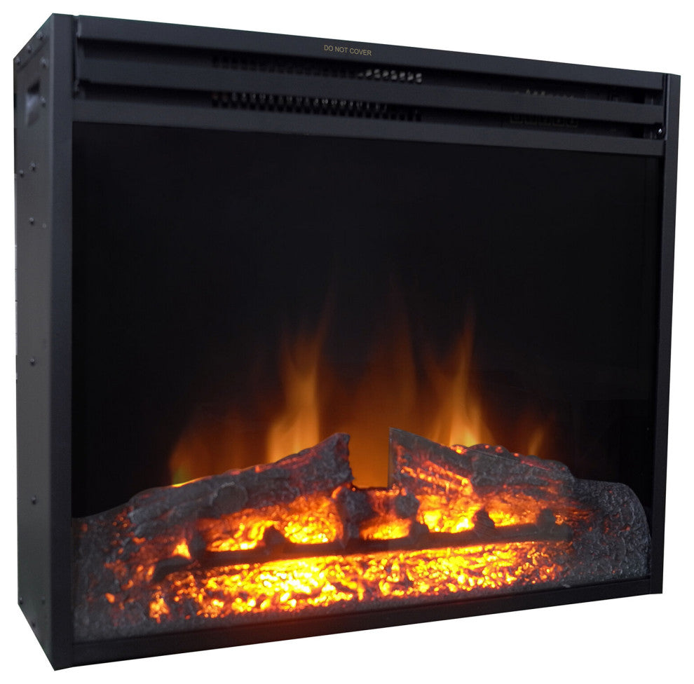 23" Freestanding 5116 BTU Electric Fireplace Heater Insert WithRemote Control