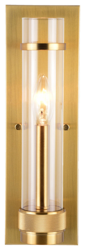 Bari 14"H Wall Light Satin Brass