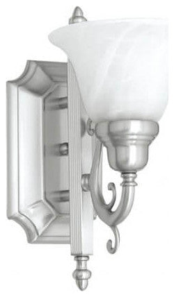 Livex French Regency 1 Light 6" Bath Lighting, Brushed Nickel