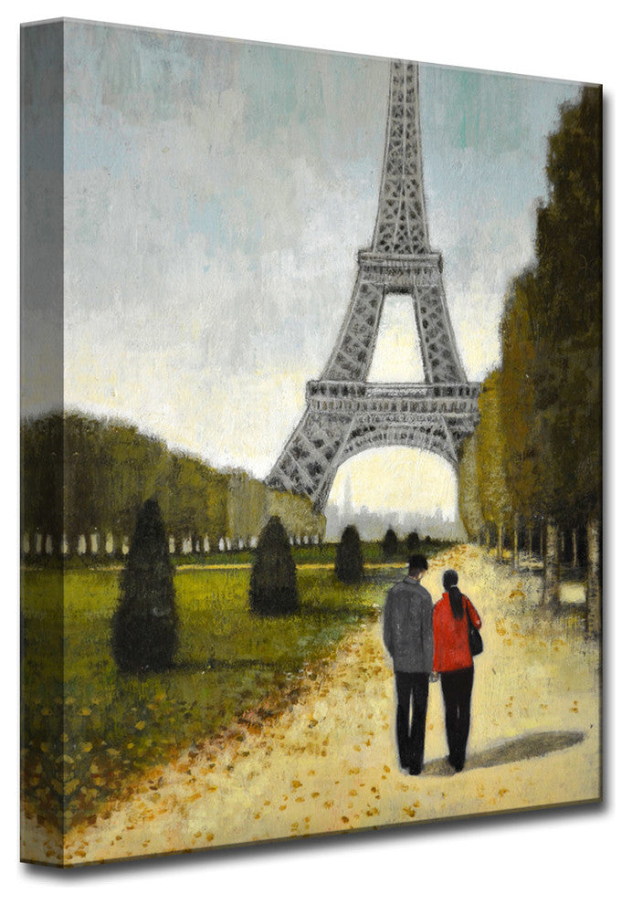 Ready2Hangart ''Romantic Stroll I'' By Norman Wyatt, Jr Canvas Art, 16" Hx12