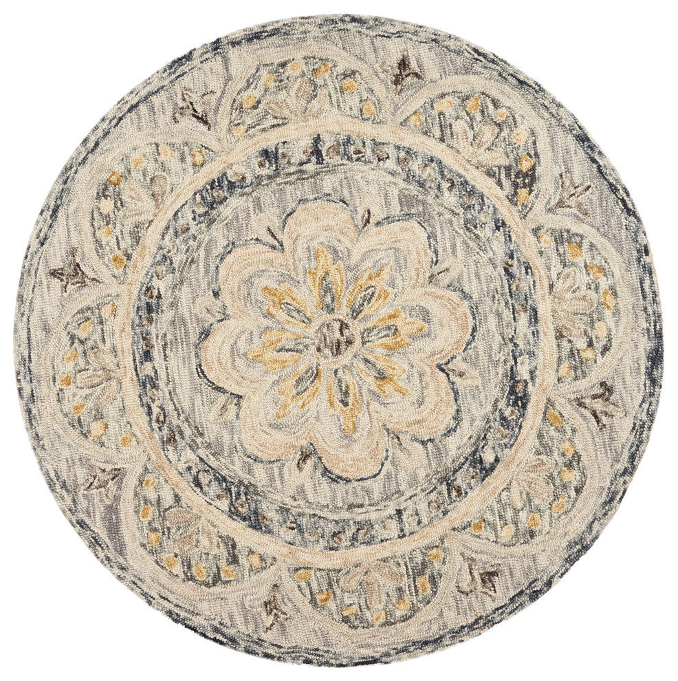 Summer Petals Area Rug, 4' Round