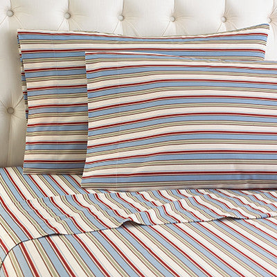 Micro Flannel Awning Stripe Sheet Set, Awning Stripe, California King