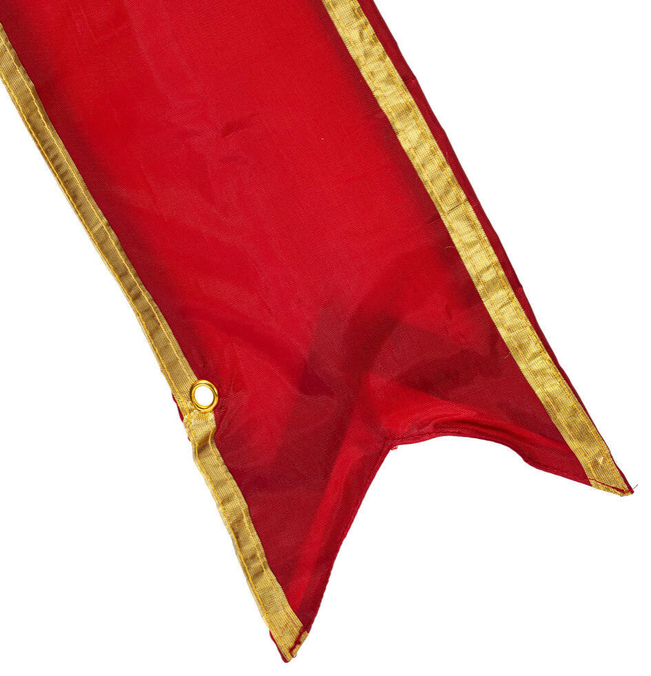 18" X 23" Red-Gold Nylon Out  Bow 6" Sz
