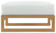 Ottoman Lounge Chair, White Natural, Teak Wood, Modern, Outdoor Hospitality